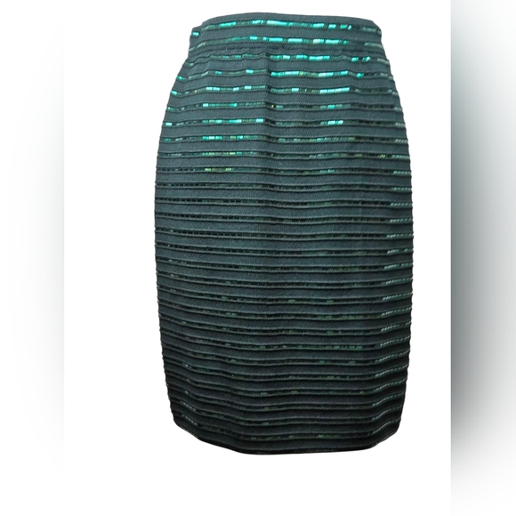 St. John Evening by Marie Gray Emerald Green SequinKnit TwoPiece Skirt Suit US 6 - Picture 11 of 15